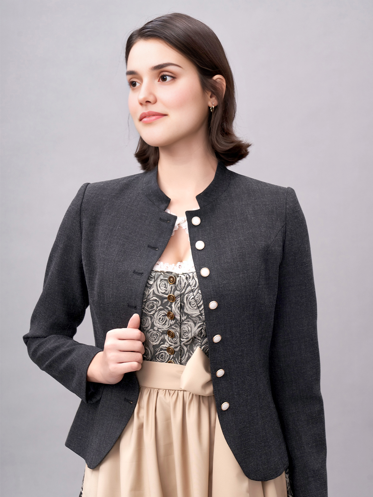 Krüger Dirndl Samt Blau – Eleganz in Blau