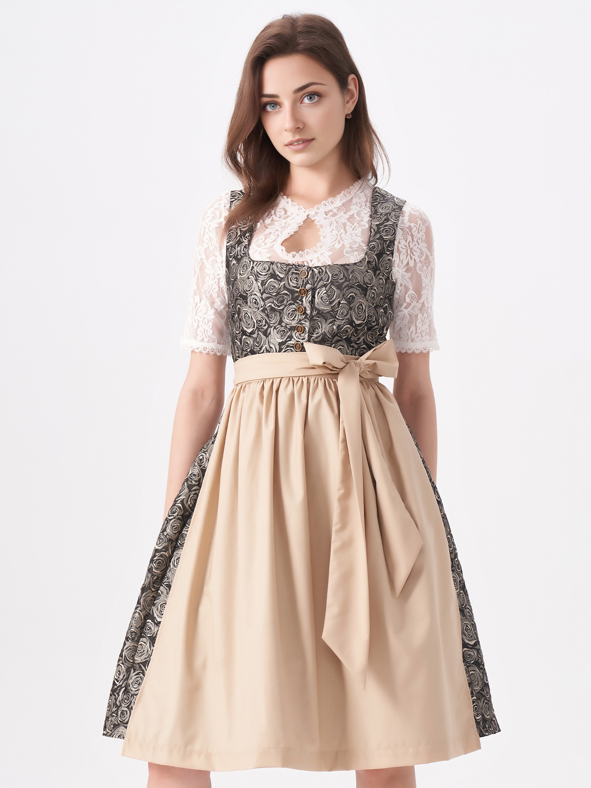 Grünes Dirndl in Gelb – eine ungewöhnliche, aber faszinierende Kombination