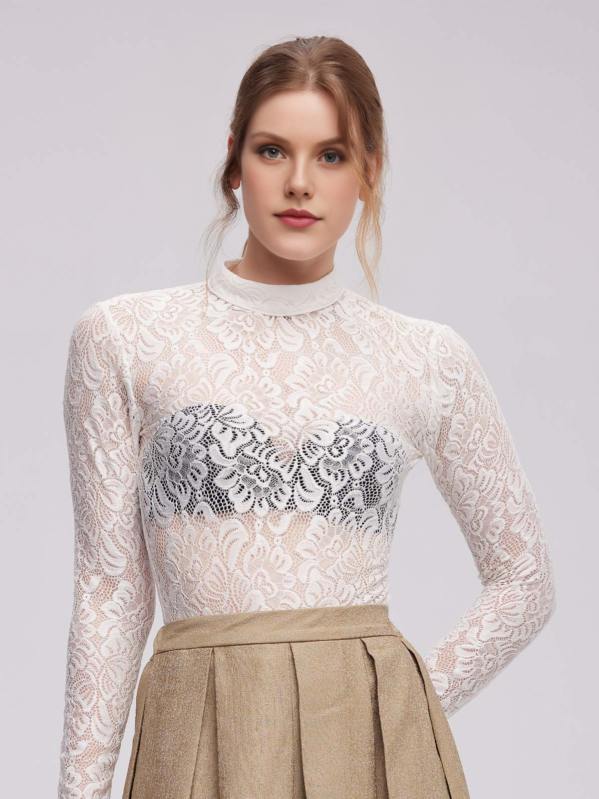 Dirndl samt beige mit passender Bluse