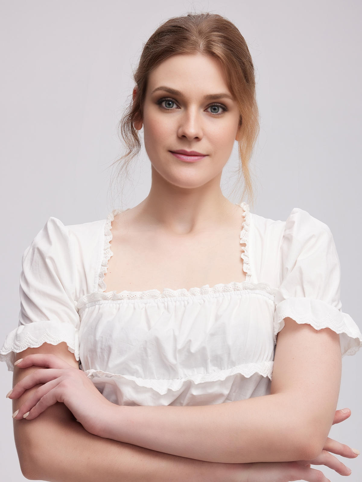 Midi Dirndl in Weiß